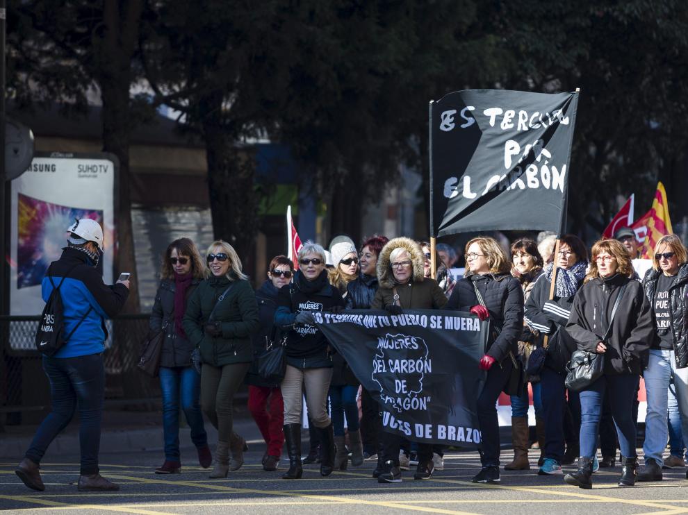 Manifestación por la minería en Zaragoza