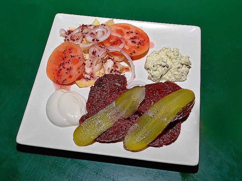 Vurguer tricolor, una hamburguesa vegetal deliciosa.