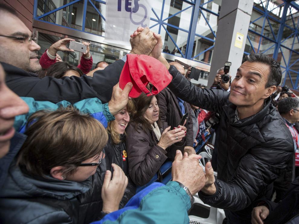 Pedro Sánchez en uno de sus últimos actos.