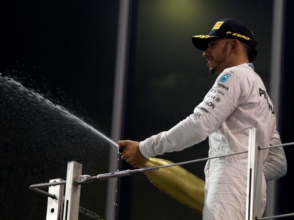 Hamilton tras terminar la carrera de este domingo.