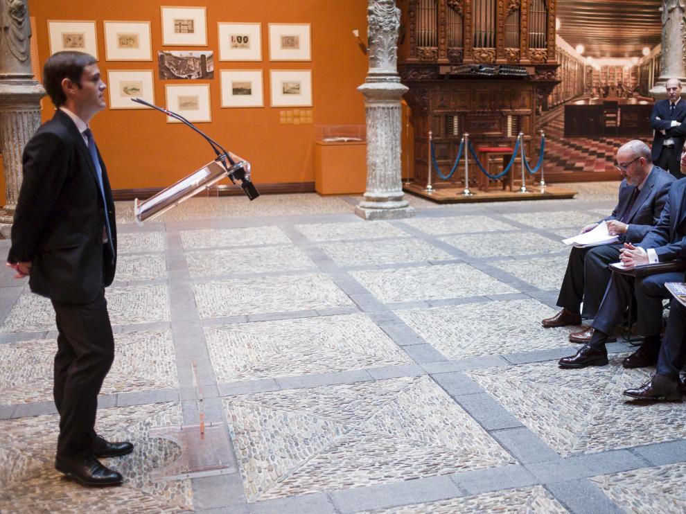 Antonio Martínez, Miguel Ángel Vázquez, Eduardo Sanz y José Francisco García, ayer en el Patio de la Infanta.