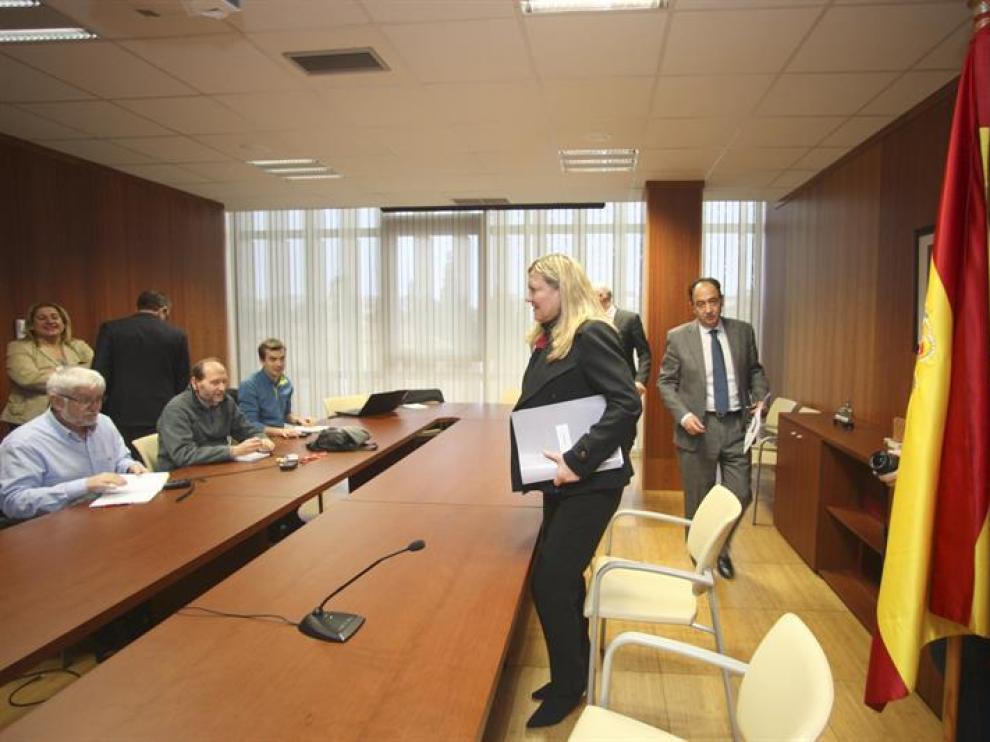 La consejera de Economía y Hacienda de la Junta de Castilla y León, Pilar del Olmo, en la delegación de la Junta en Soria.