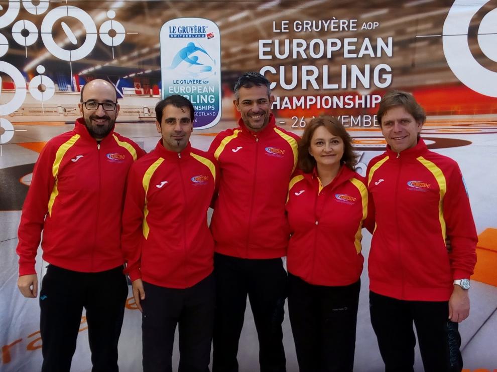 El equipo Curling Club Hielo Jaca.