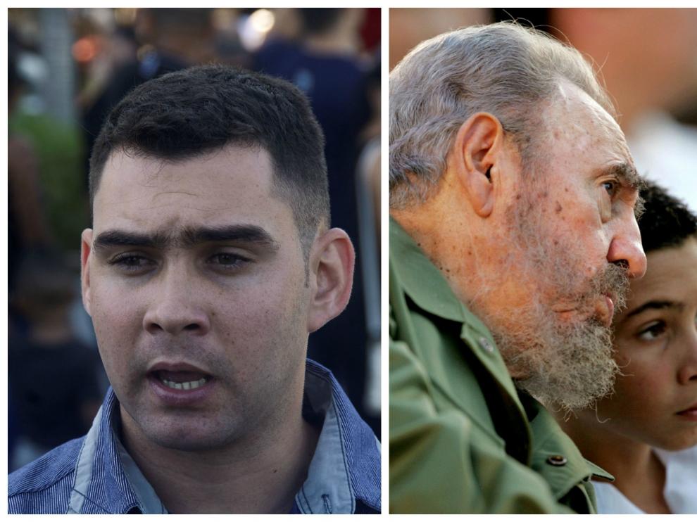 Izquierda, Elián González durante los actos en homenaje a Fidel Castro, y derecha, junto al líder cubano en 2005.