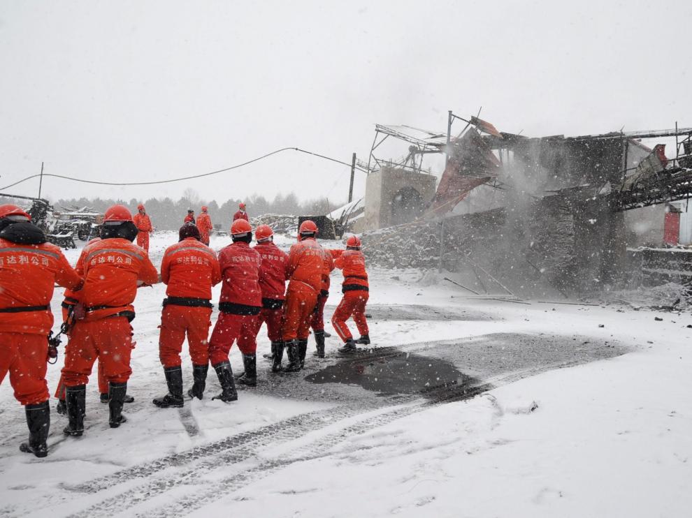Rescate en una mina de la provincia china de Heilongjiang el pasado 30 de noviembre