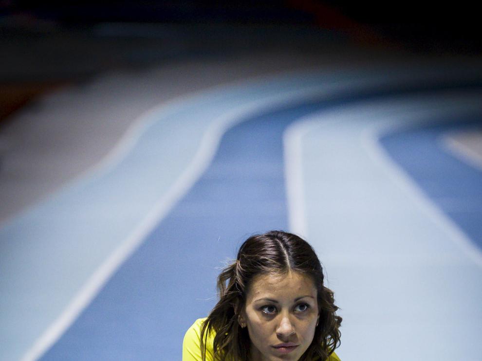 Isabel Macías en el Palacio Municipal de Deportes.
