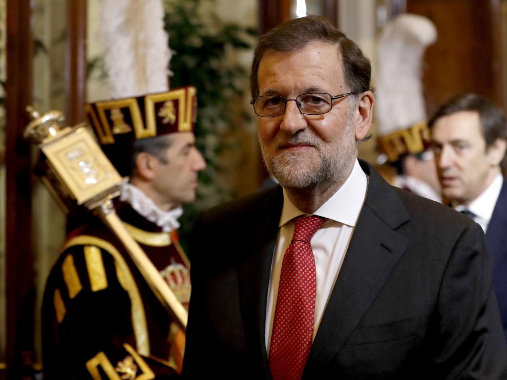 Rajoy, en el Congreso durante la celebración de los actos de aniversario de la Constitución.