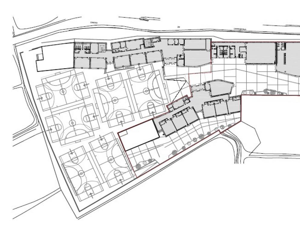 Planta del futuro CEIP de Pedrola, que contará con 6 unidades de infantil y 12 de primaria.