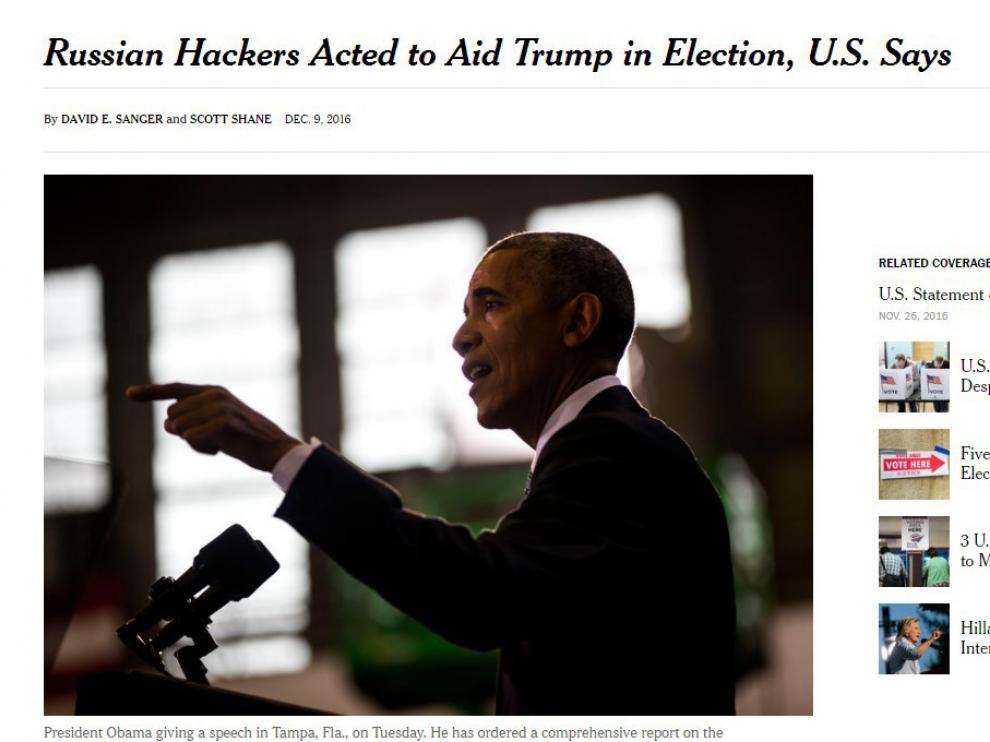 El New York Times ha publicado la noticia este sábado