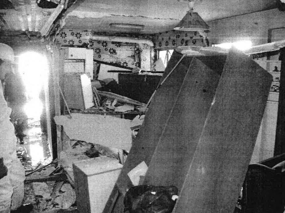 La cocina fue el epicentro de la explosión.