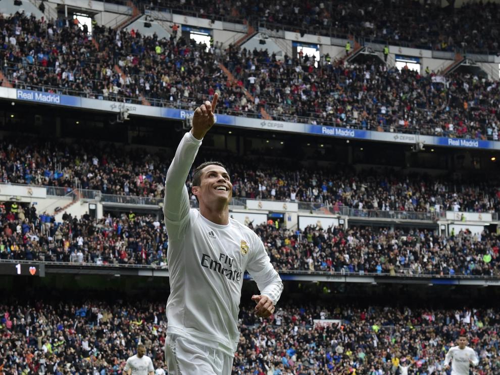 Cristiano Ronaldo con la camiseta del Real Madrid.
