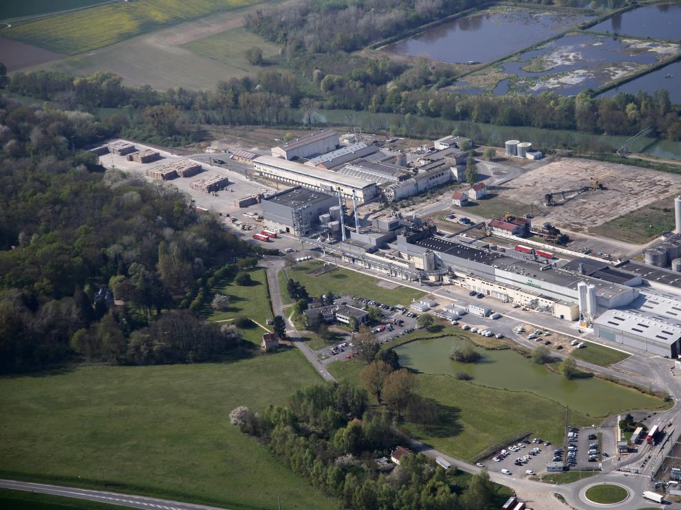 Foto aérea de la planta de Venizel, que forma parte del área de negocio de Saica Paper.
