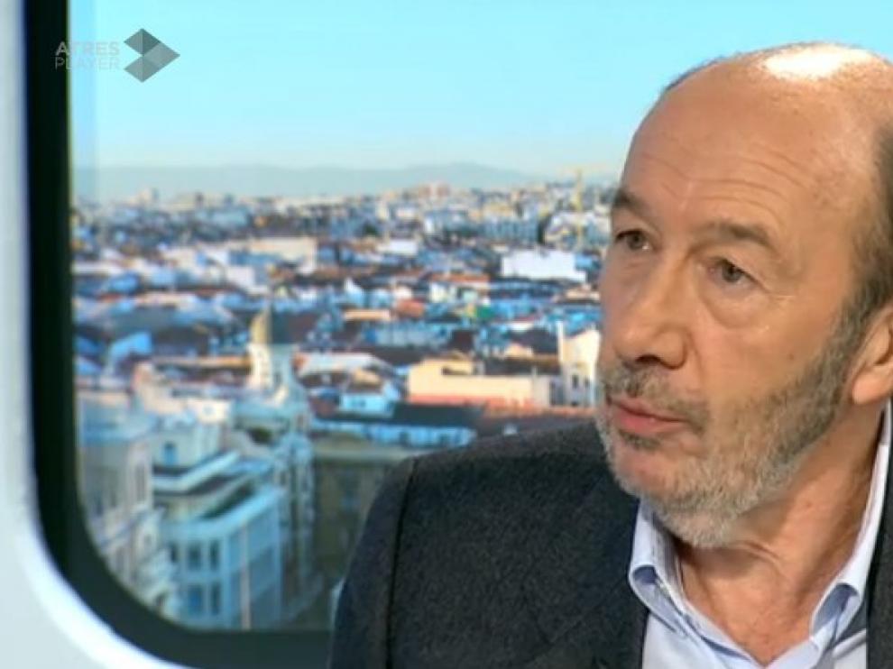 Rubalcaba en una entrevista este jueves en Antena 3.