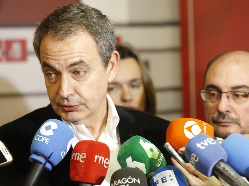 Zapatero en su visita a Zaragoza.