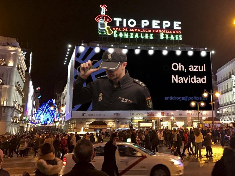 Montaje de la Policía subido a Twitter.