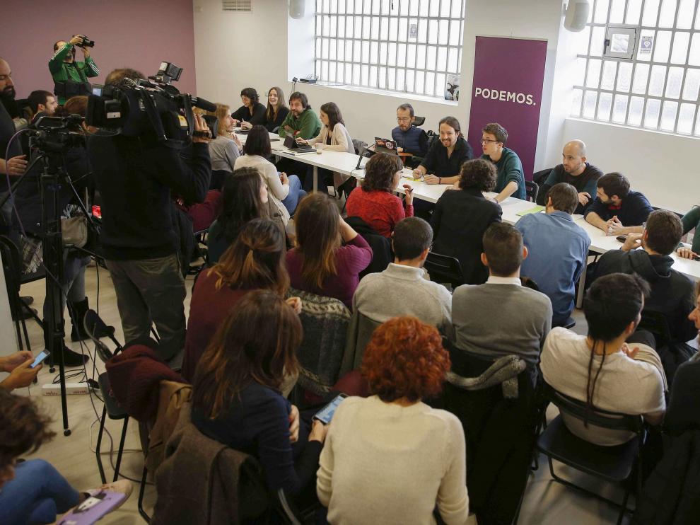 Pablo Iglesias en el consejo ciudadano de este sábado.