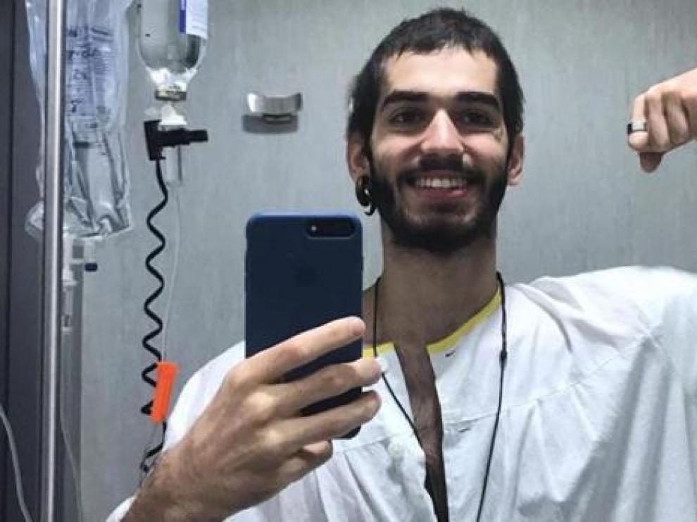 Pablo Ráez en el hospital.