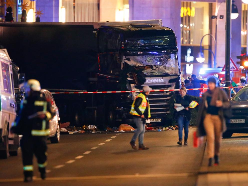 Imagen del camión usado en el atentado en Berlín