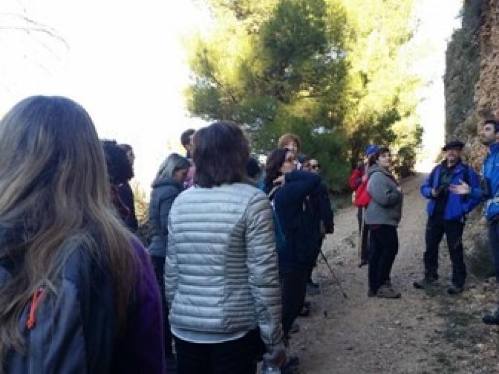 Un guía explicó sobre la marcha los recursos de flora y fauna del camino.