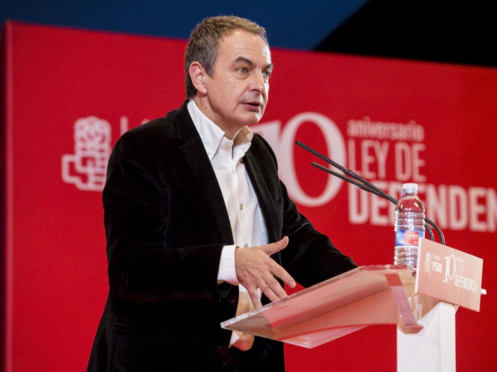 Zapatero durante su visista a Ejea el pasado fin de semana.