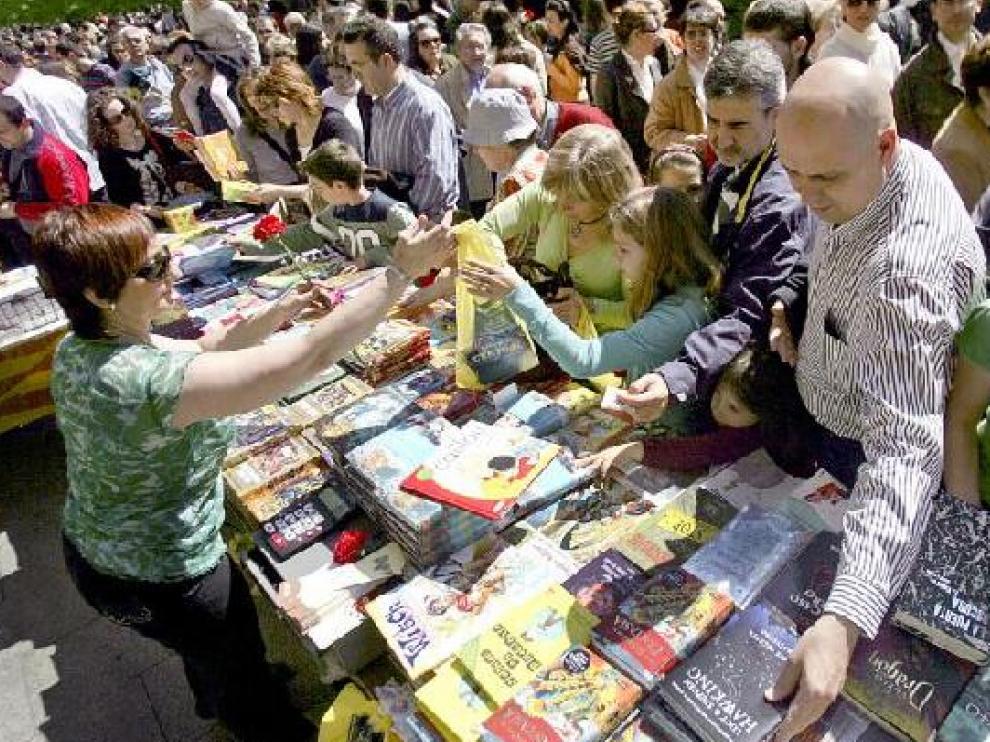 Imagen del Día del Libro en Zaragoza.