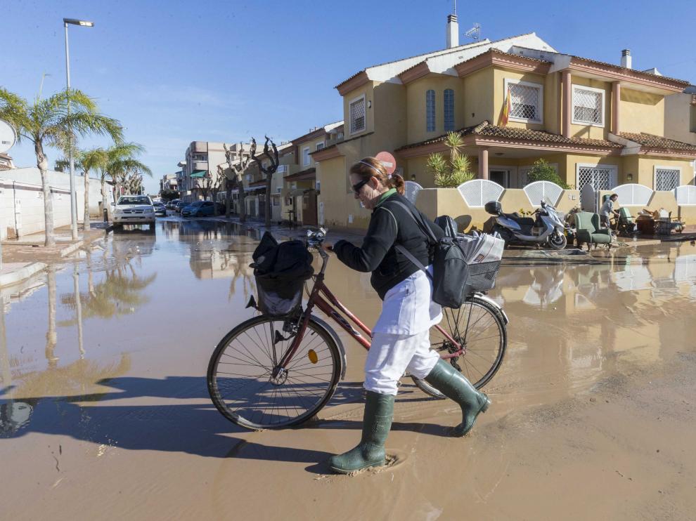 El municipio murciano de Los Alcázares tras las intensas lluvias este fin de semana.