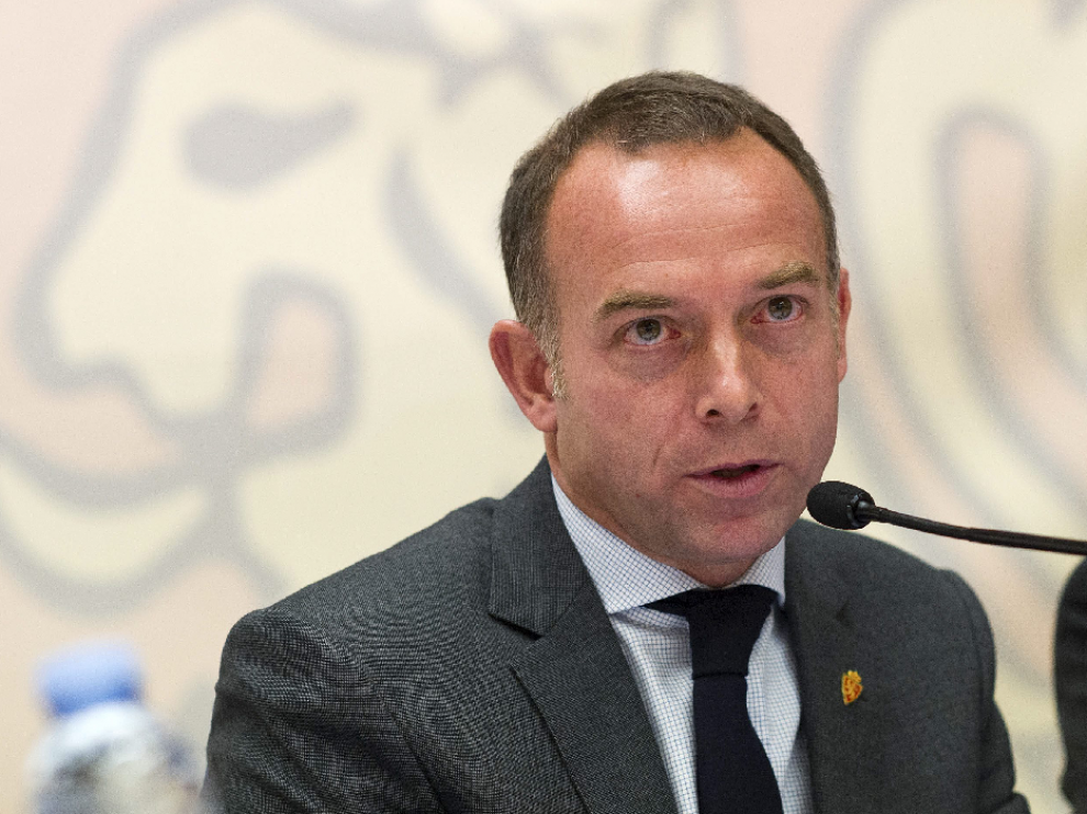Christian Lapetra, durante la Junta General de Accionistas.