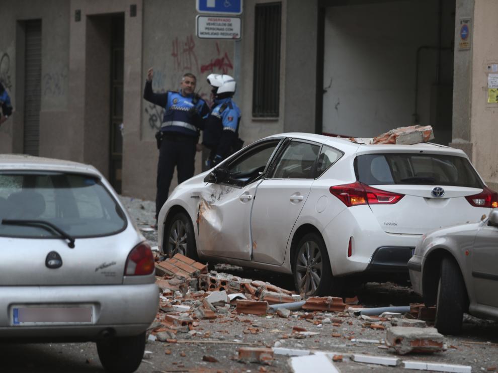 Daños provocados por la explosión de gas en Salamanca.