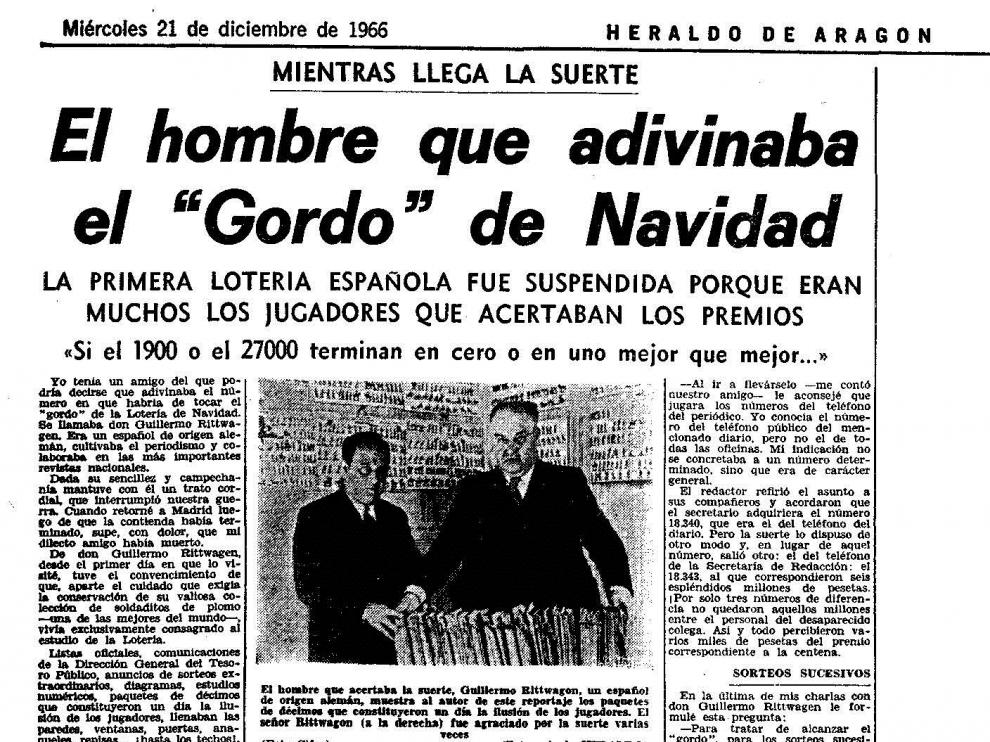 El hombre que adivinaba el Gordo de Navidad