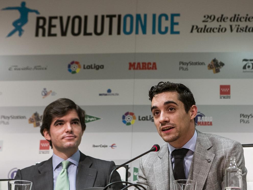Javier Fernández ha presentado este miércoles en Madrid el espectáculo 'Revolución en hielo'.