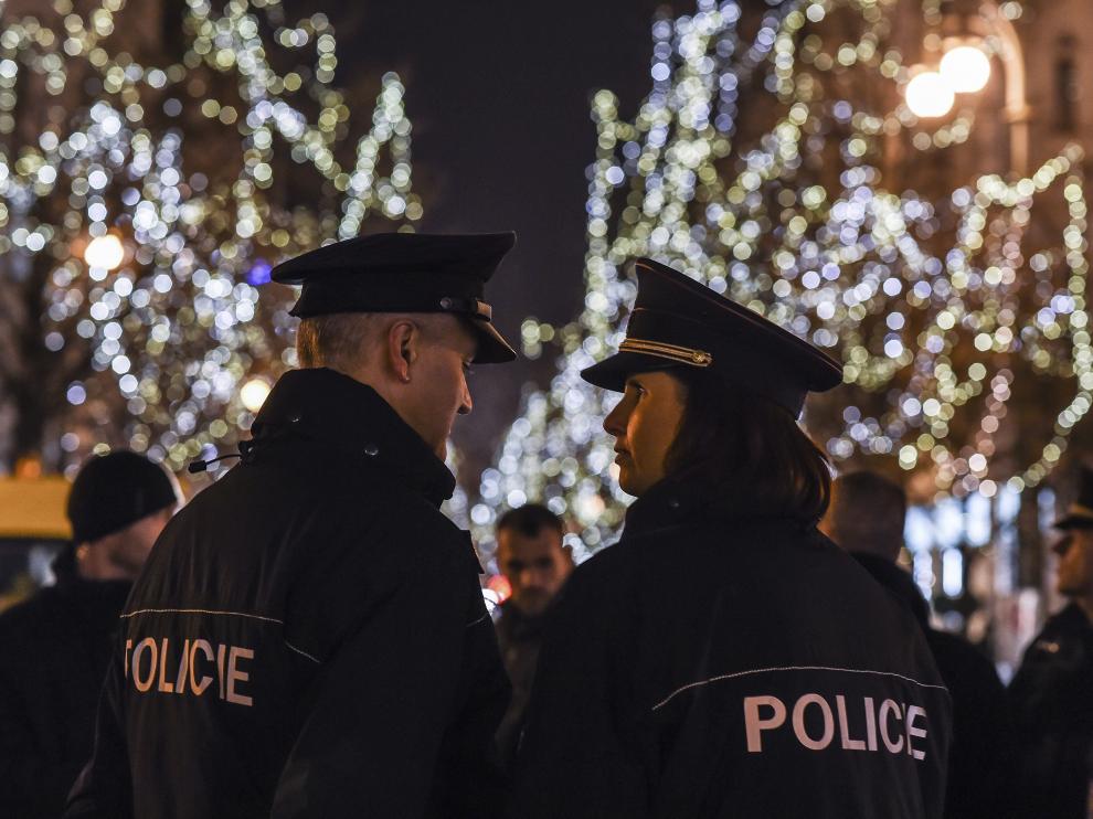 Miembros de la policía alemana en Berlín.