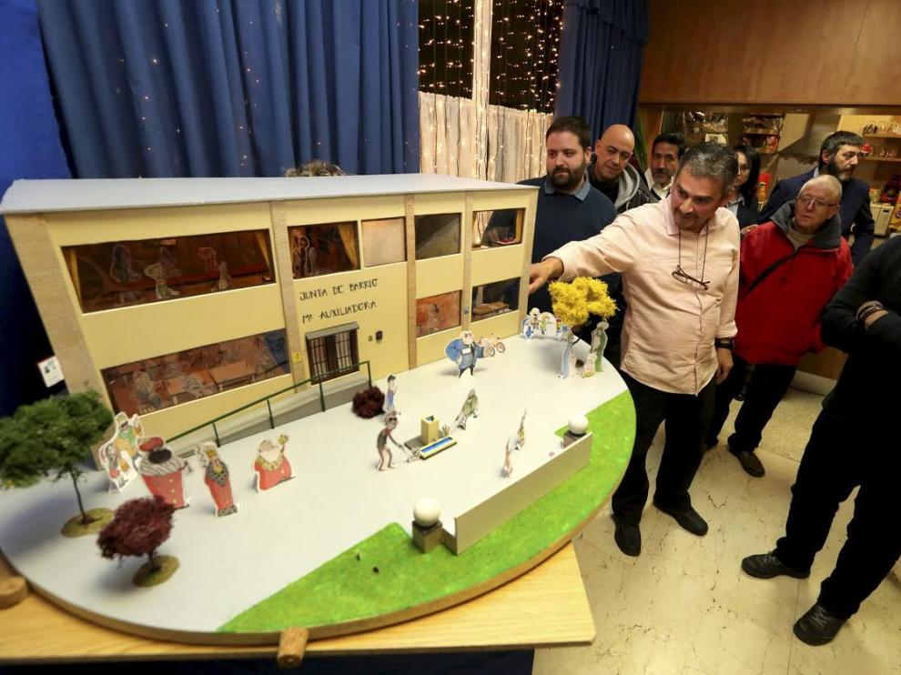 El belén del barrio de María Auxiliadora de Huesca.