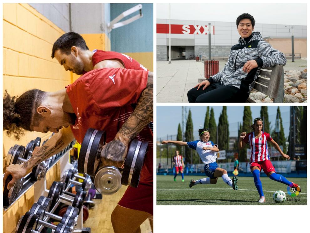 Fotu, Fukatsu y Minori Chiba son algunos de los deportistas de élite extranjeros que, por motivos profesionales, pasan la Navidad en Zaragoza.