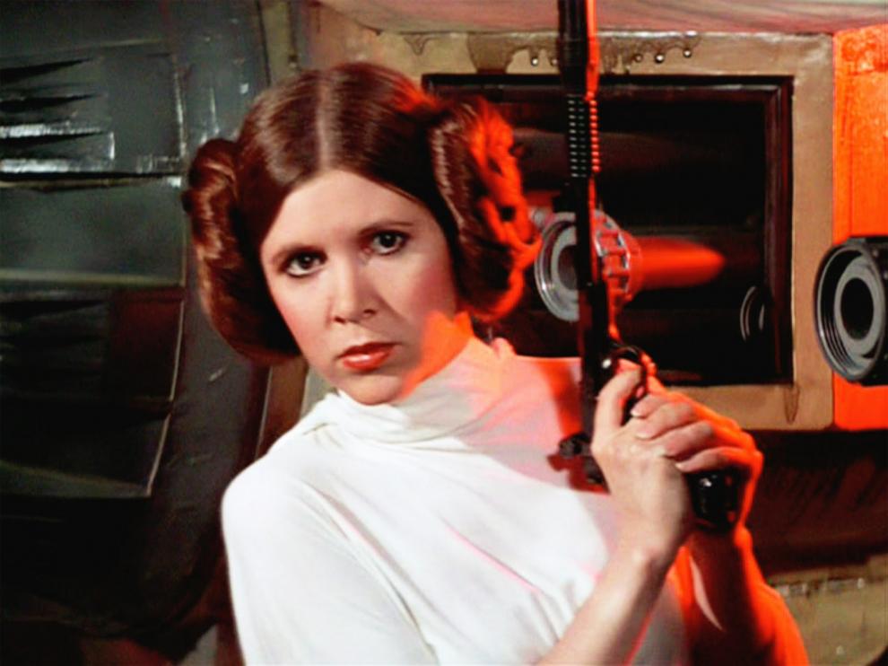 Carrie Fisher en su papel de Leia.