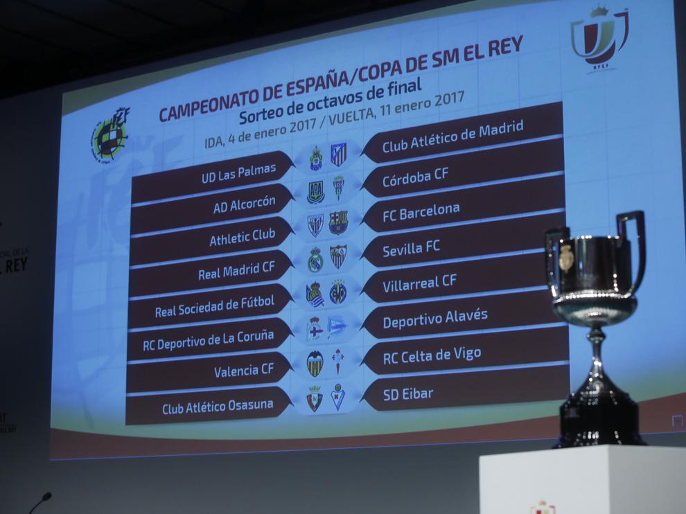 Emparejamientos de los octavos de final de Copa.