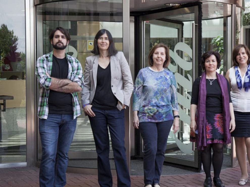 Los autores del trabajo, de izquierda a derecha: Miguel A. Muñoz-Lorente, Maria A. Blasco, Sagrario Ortega, Elisa Varela, Agueda M. Tejera