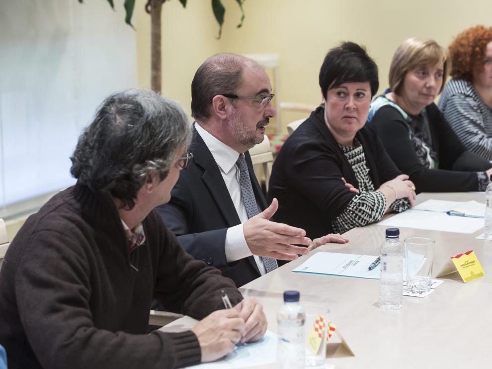 Lambán se ha reunido con los alcaldes de las localidades por las que transcurre la N-232.