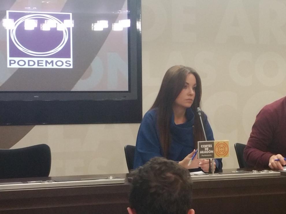 Maru Díaz y Román Sierra en rueda de prensa.