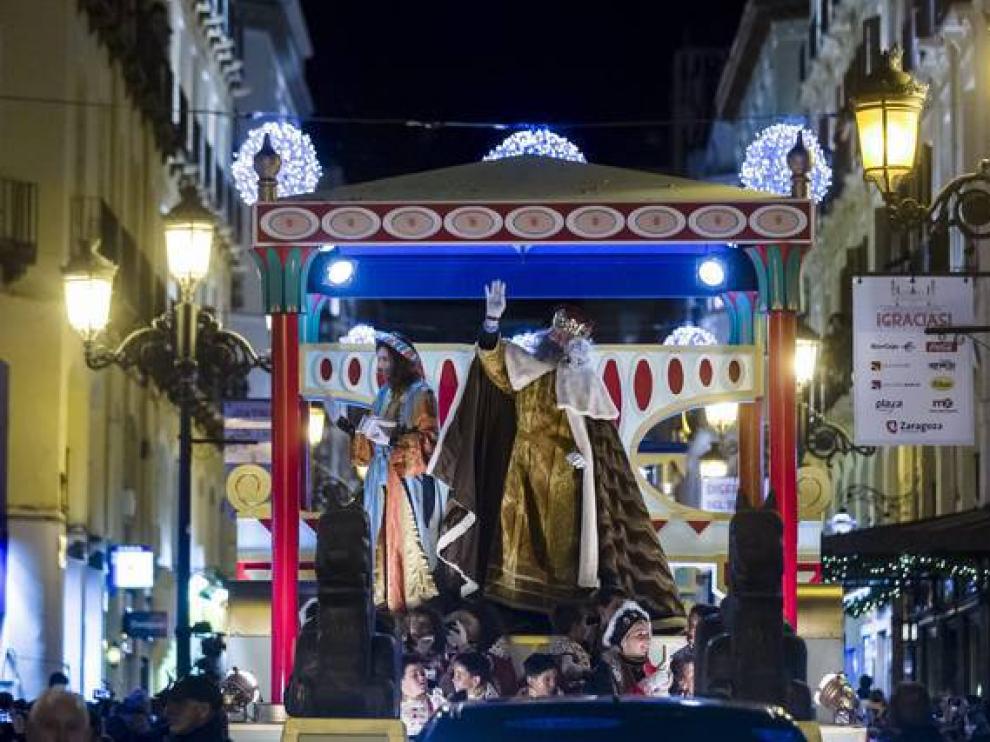 Cabalgata de los Reyes Magos en Zaragoza.