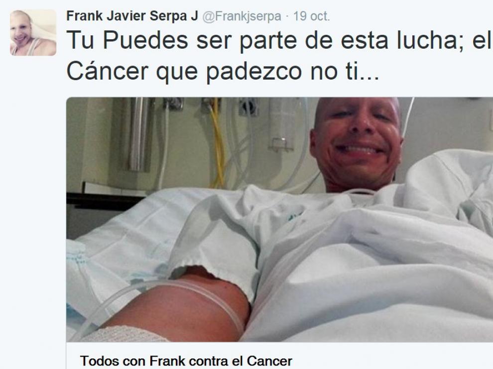 Mensaje tuiteado en octubre por el ahora detenido.