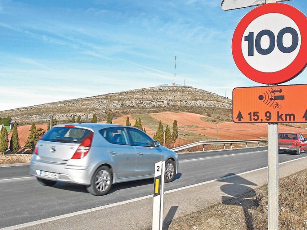 Señalización colocada en la N-111, nada más salir de Soria hacia Garray.