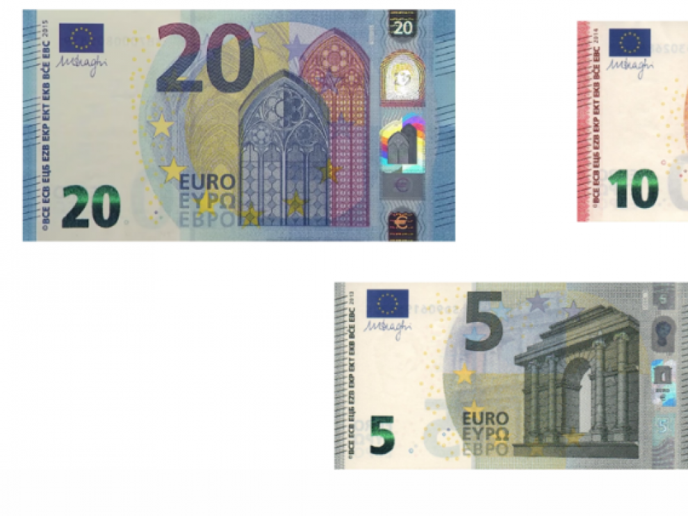 Billetes de euros.