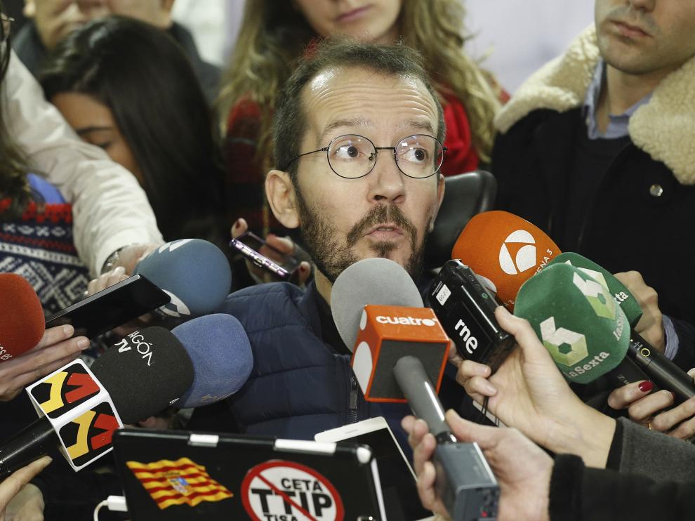 Pablo Echenique, este jueves en Madrid.