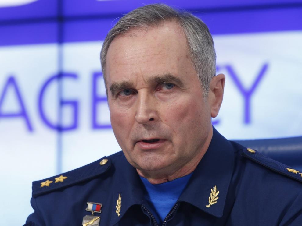 El jefe de seguridad de las Fuerzas Aeroespaciales rusas, Serguéi Bainétov.