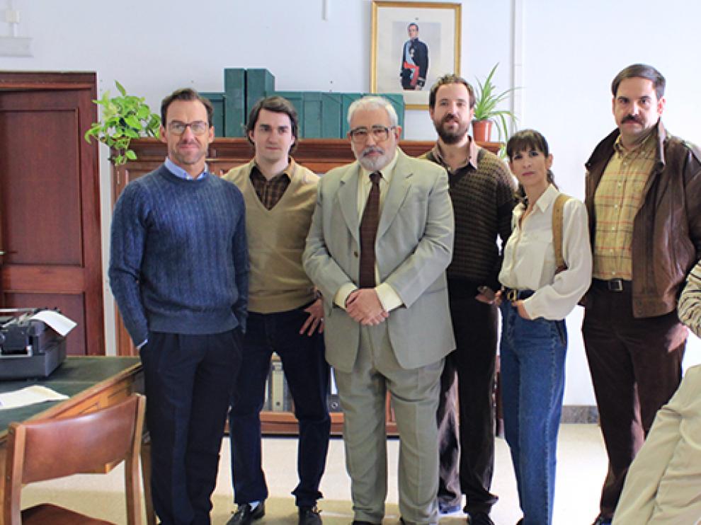 Grupo de actores que encarna en la ficción al auténtico 'Grupo 2 Homicidios' de Zaragoza.