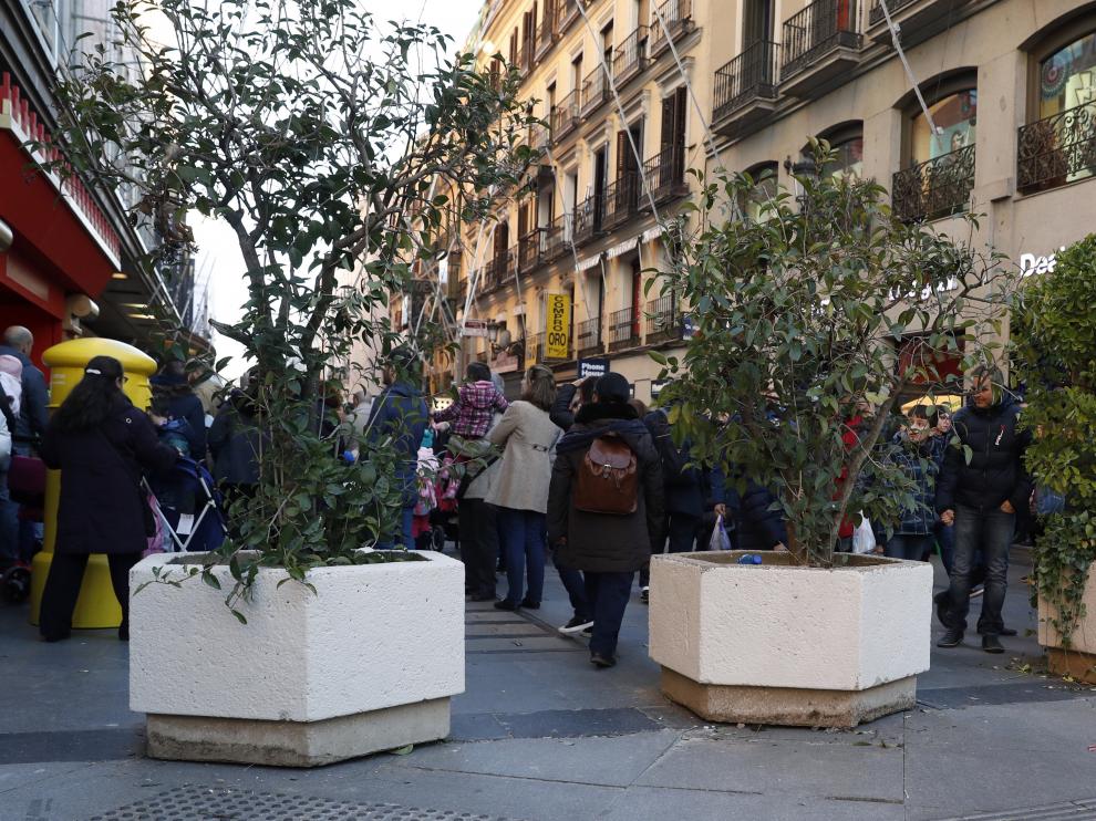 El Ayuntamiento ha instalado grandes maceteros en algunos de los accesos a la plaza para evitar atentados como el de Berlín.