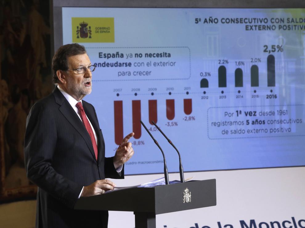 Rueda de prensa de Mariano Rajoy para presentar el balance del año 2016.