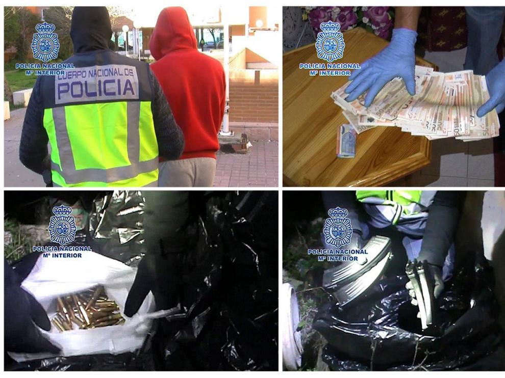 Imágenes de la operación que permitió detener a los dos yihadistas.