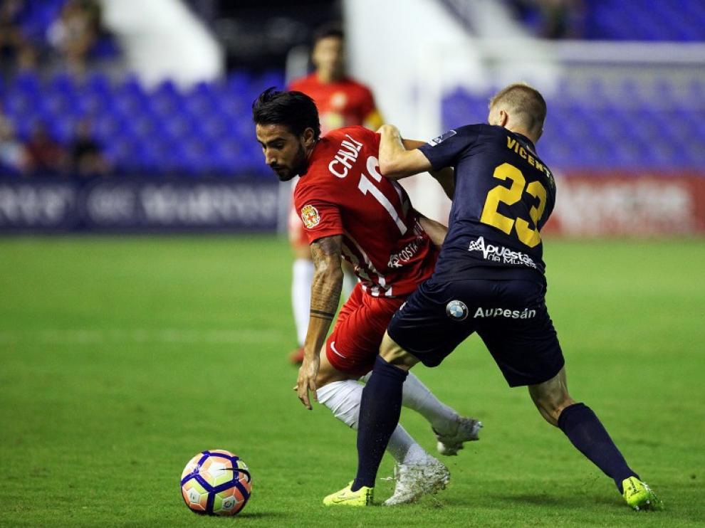 Chuli, en un partido de esta temporada con el Almería