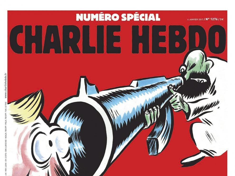 Portada del especial '2017, por fin el final del túnel', de la revista satírica 'Charlie Hebdo'